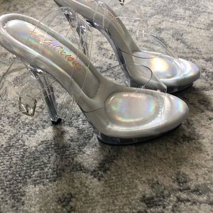 Clear heels size 5 NWT